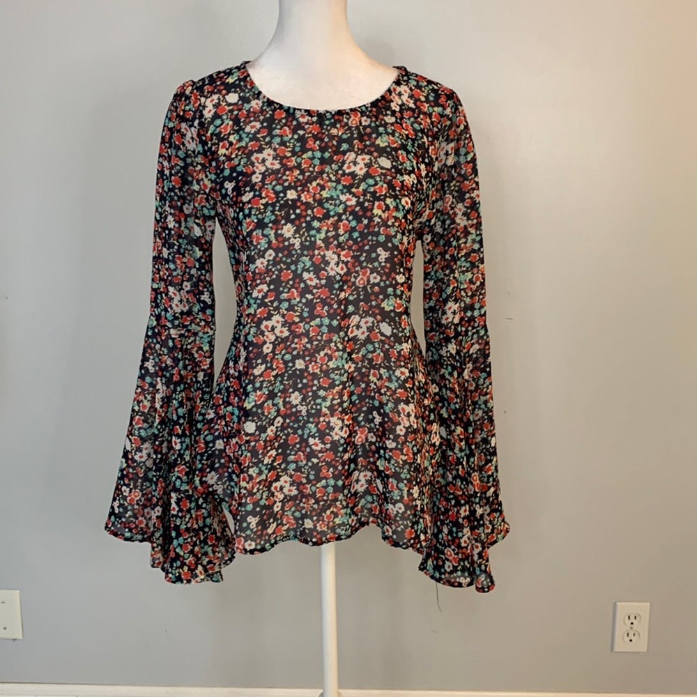 [Mimi Chica] Multicolored Floral Blouse - Size Small